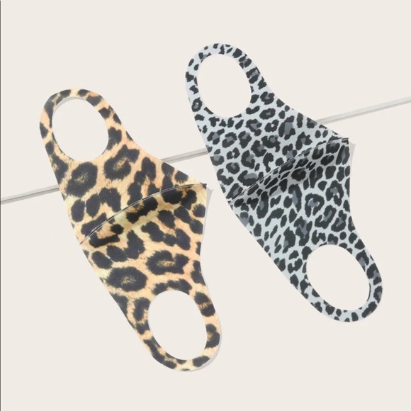 Accessories - 2pc Leopard Pattern Face Mask Set